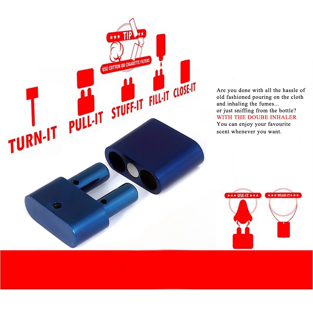 Poppers Double Steel Inhaler Blue Use